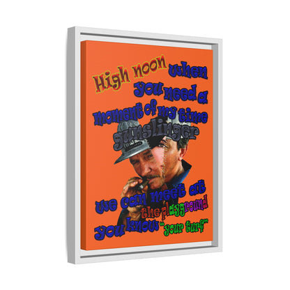 high noon - framed canvas art (orange)