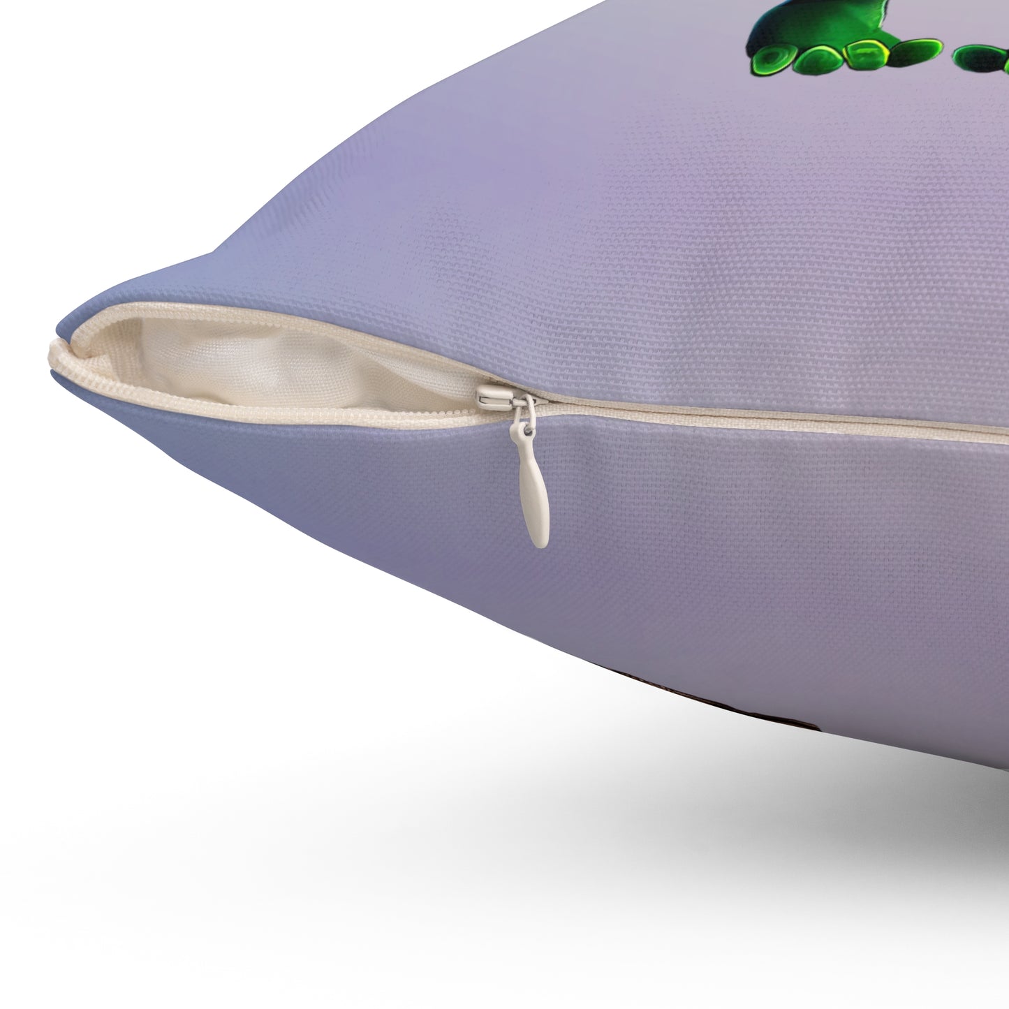 I don't care that your grey - Spun Polyester Square Pillow - (light blue-pink wave)