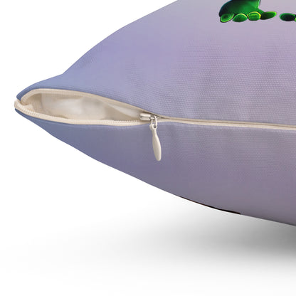 I don't care that your grey - Spun Polyester Square Pillow - (light blue-pink wave)