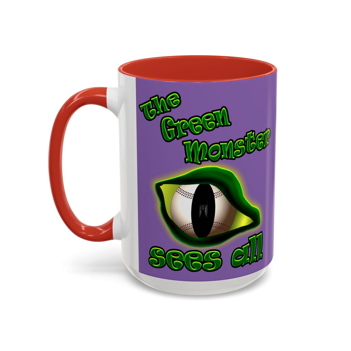 green monster - Accent Mug (light purple)