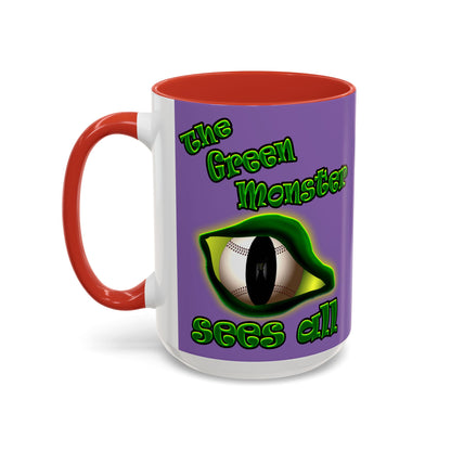 green monster - Accent Mug (light purple)