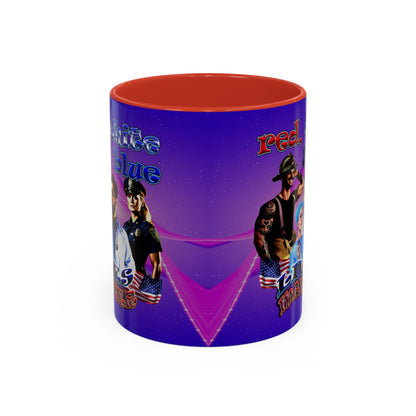 rw&b lives matter - Accent Mug (purple-pink wave)