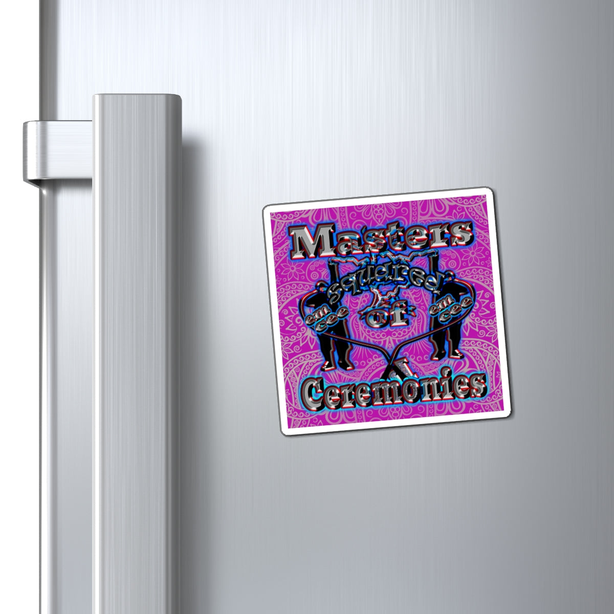 em cee squared - Magnets - (pink swirl)