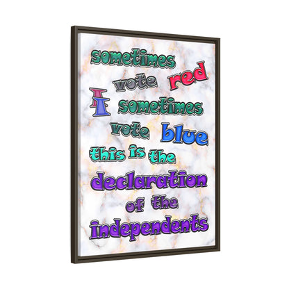 declaration of the independents - framed canvas art (white marble)