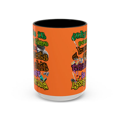 the bum's shit - Accent Mug (crusta)