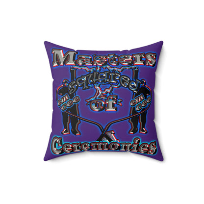 em cee squared - Faux Suede Square Pillow - (purple)