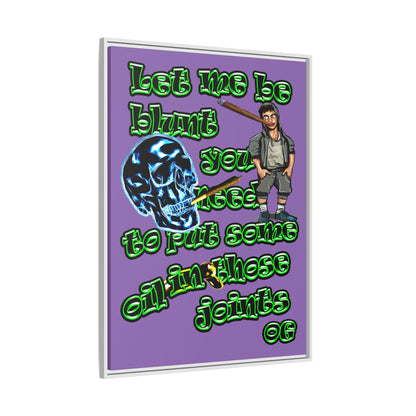 og - framed canvas art (light purple)