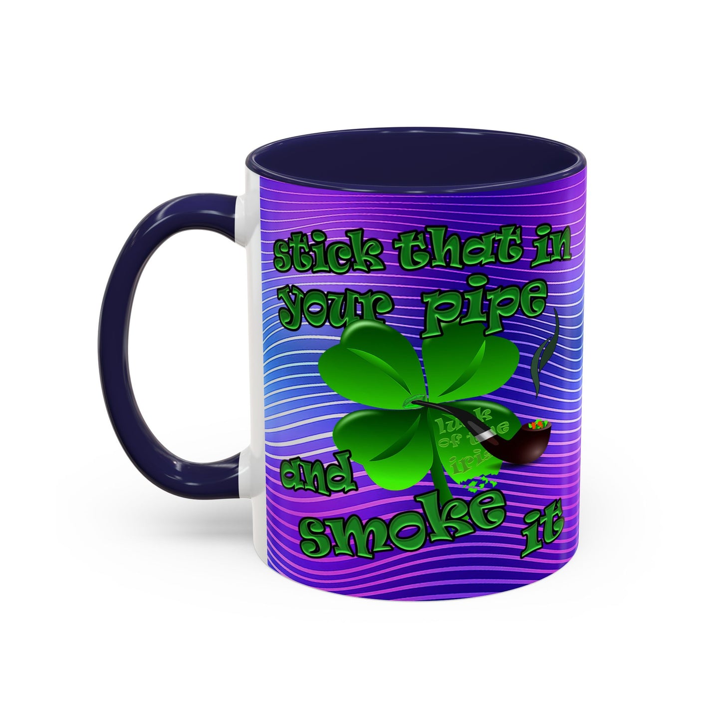 celtics logo - Accent Mug (purple wave)