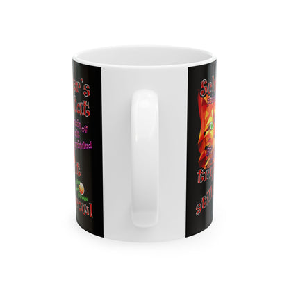 schrodinger's cat - White Mug (black)