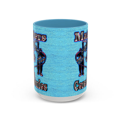 em cee squared - Accent Mug (faded dark blue)