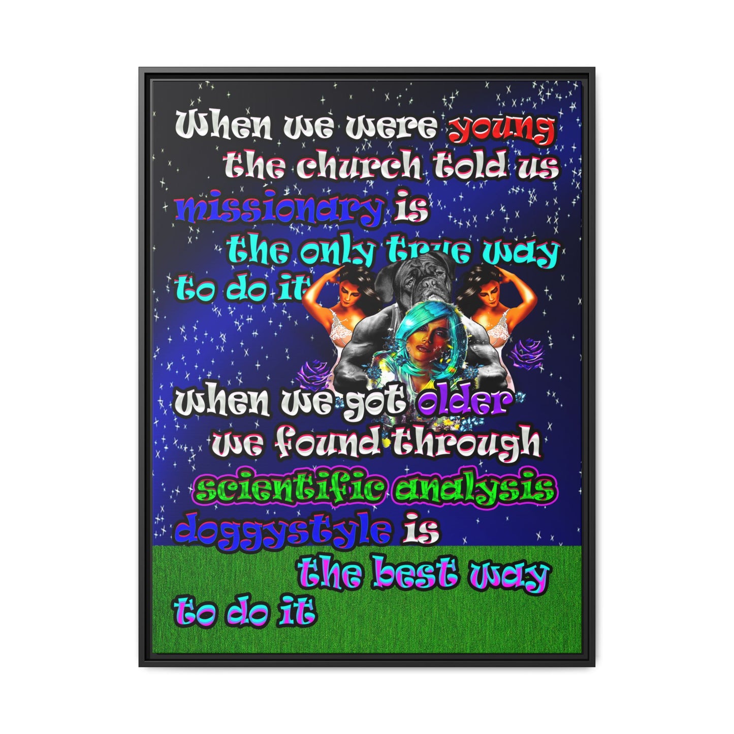 doggystyle - framed canvas art ('snoops' background)