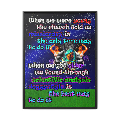 doggystyle - framed canvas art ('snoops' background)