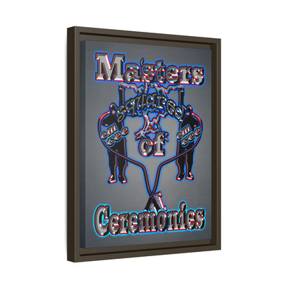 em cee squared - framed canvas art (grey-light grey)