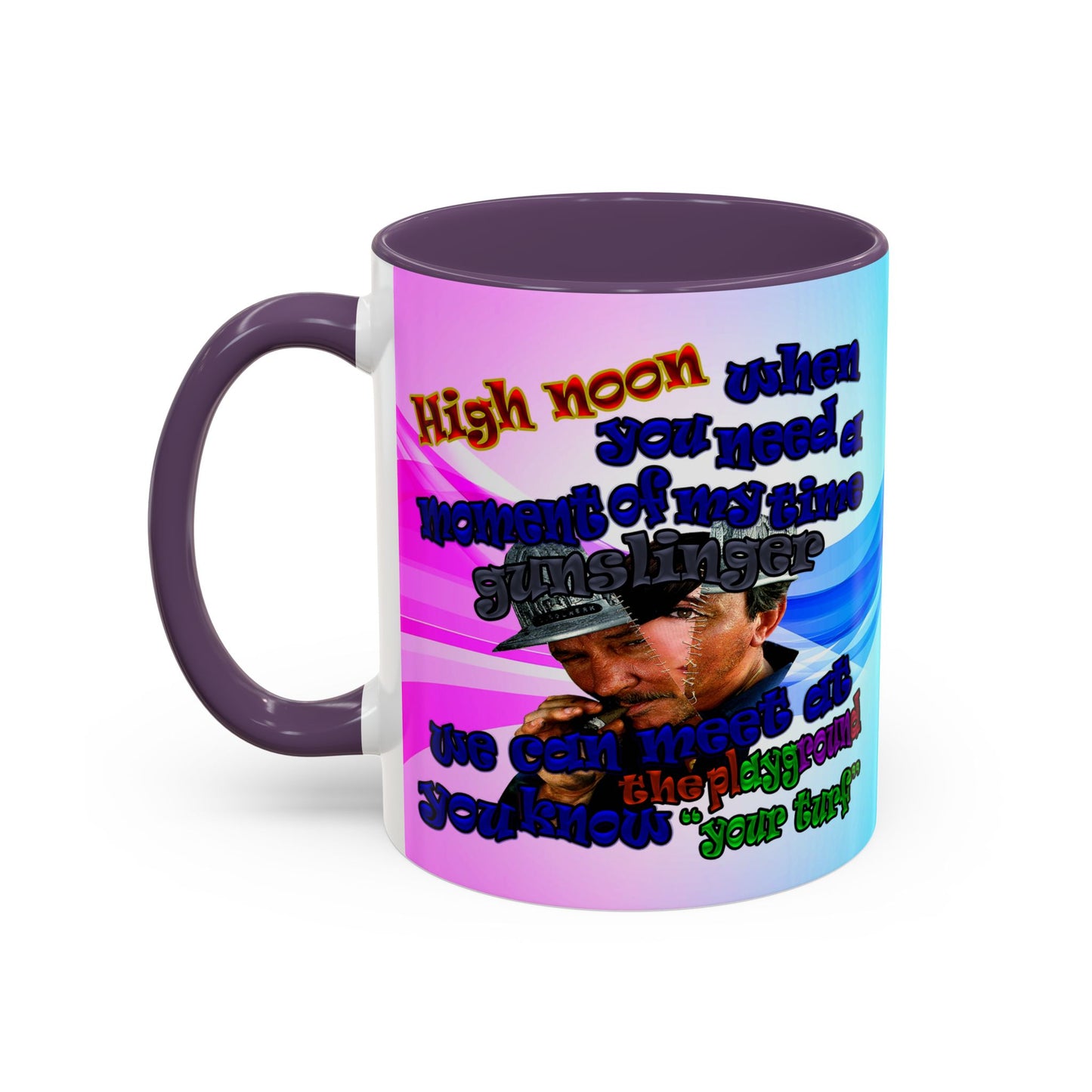 high noon - Accent Mug (light blue-pink wave)