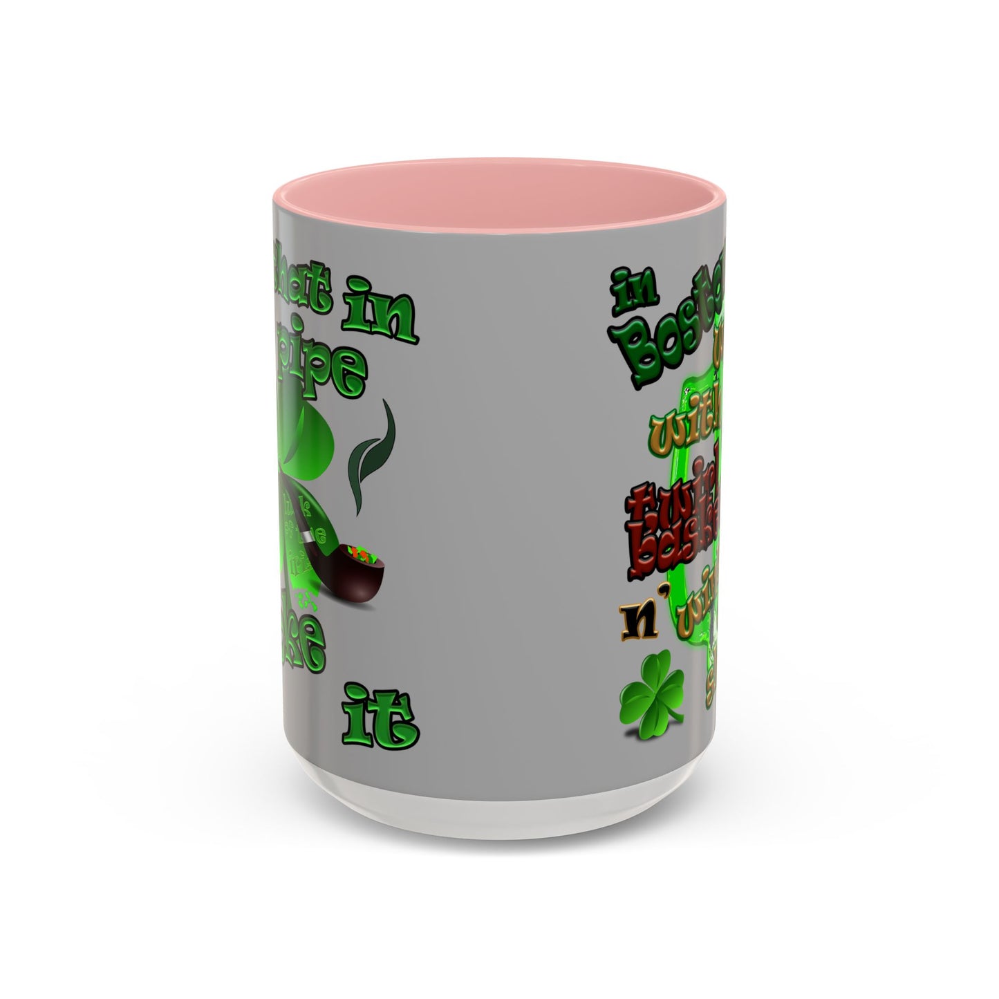 celtics logo - Accent Mug (light grey)