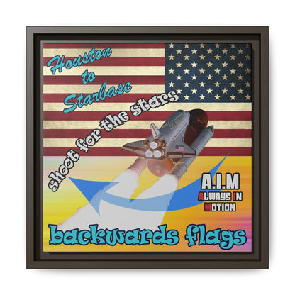 shoot for the stars - framed canvas art (color blur)