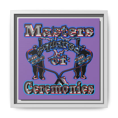 em cee squared - framed canvas art (light purple)