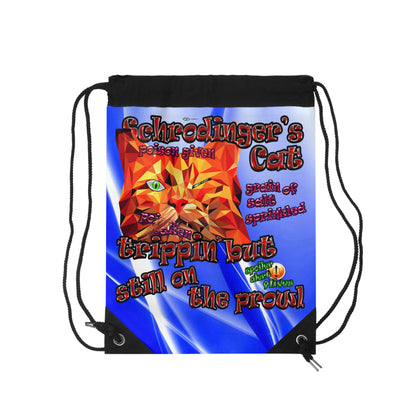 schrodinger's cat - Drawstring Bag (blue-white wave)