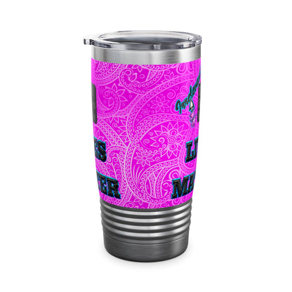 irrelevant - Ringneck Tumbler, 20oz (pink swirl)