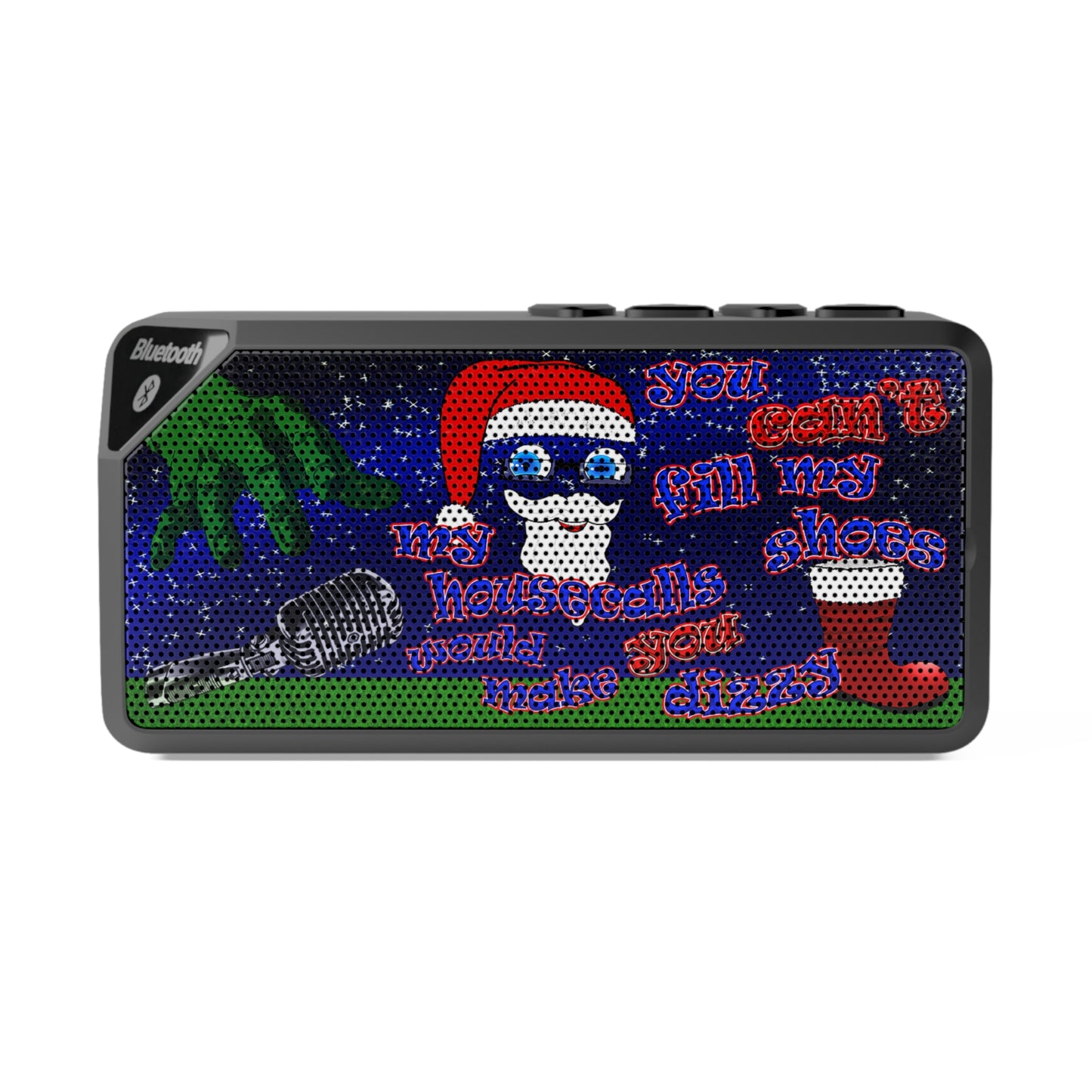 santa's shoes - Jabba Bluetooth Speaker ('snoops' background)