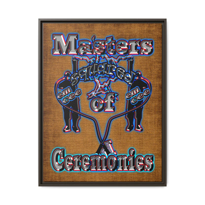 em cee squared - framed canvas art (brown papyrus)