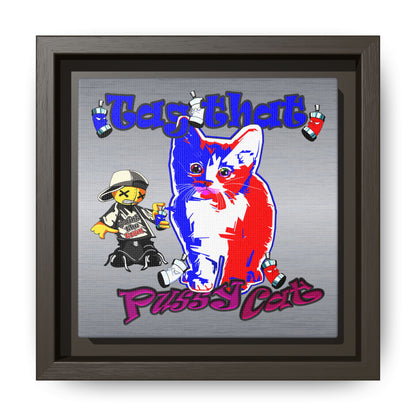 tag that - framed canvas art (brushed nickel)