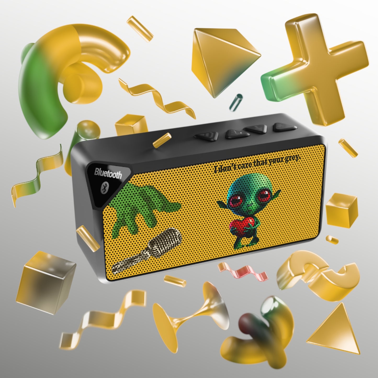 I don't care that your grey - Jabba Bluetooth Speaker (yellow)