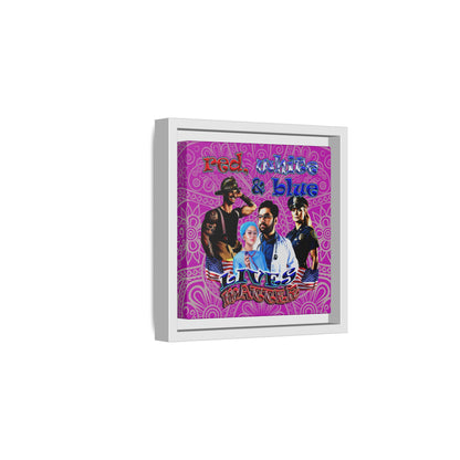 rw&b lives matter - framed canvas art (pink swirl)