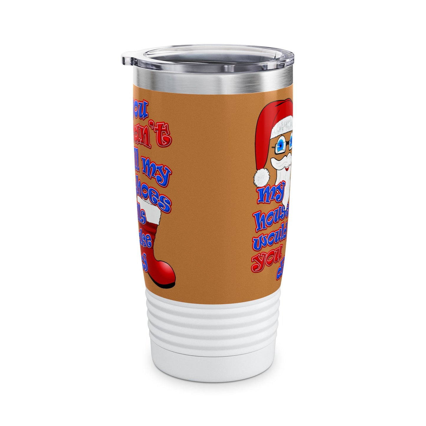 santa's shoes - Ringneck Tumbler, 20oz (light brown)