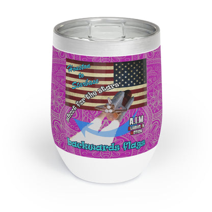 shoot for the stars - Chill Wine Tumbler (pink swirl)