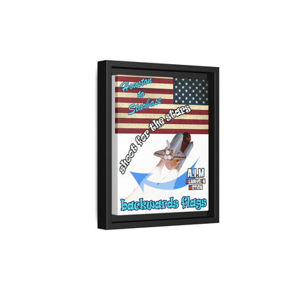 shoot for the stars - framed canvas art (white)