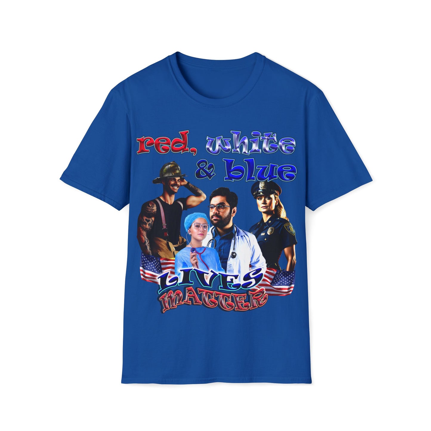 rw&b lives matter - Unisex Softstyle T-Shirt