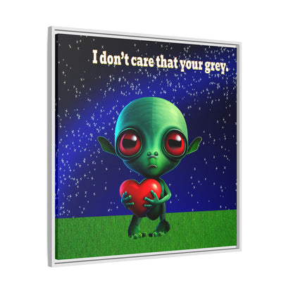 I don't care that your grey - framed canvas art ('snoops' background)