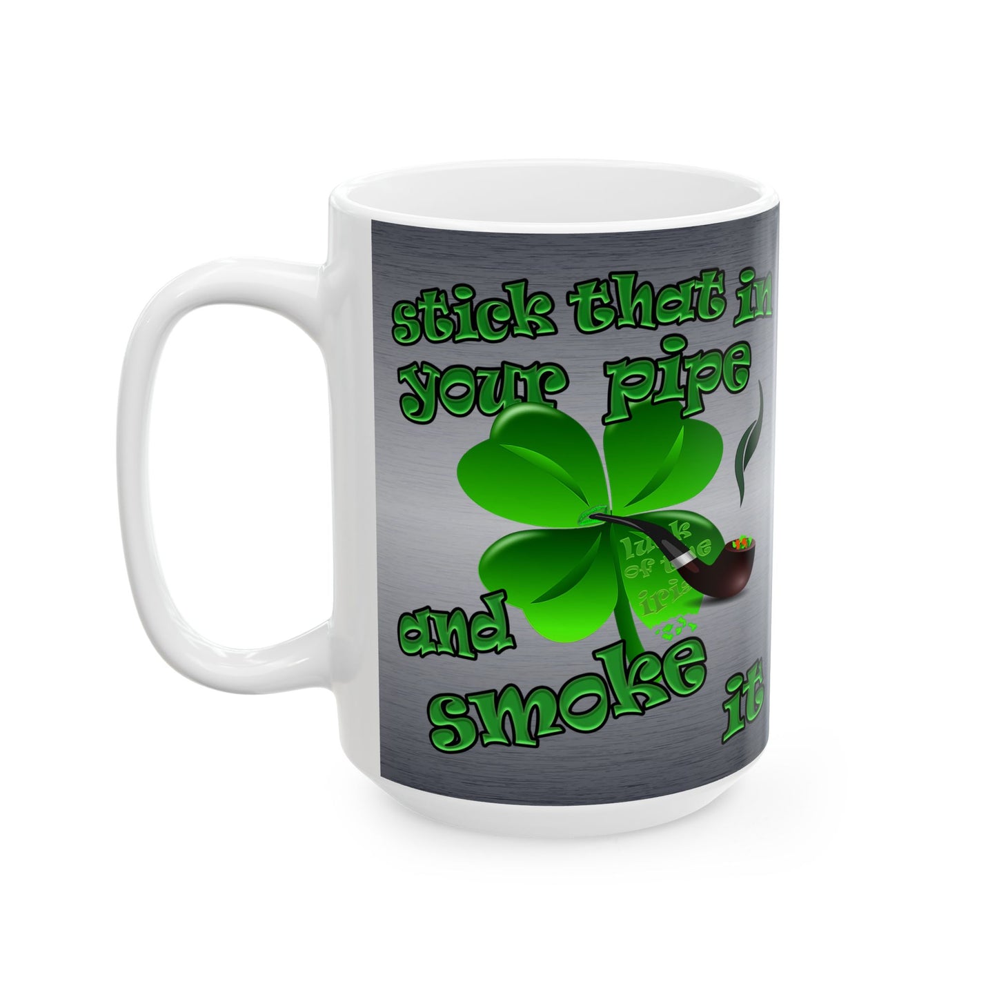 celtics logo - White Mug (brushed nickel)