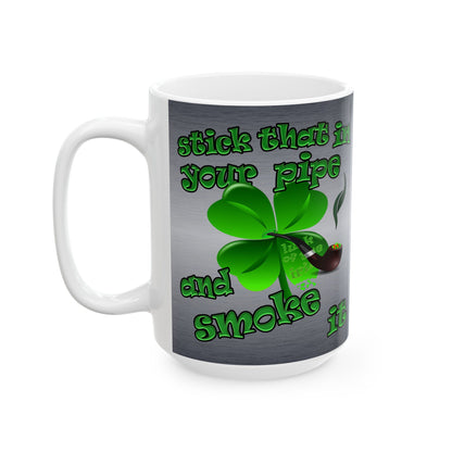 celtics logo - White Mug (brushed nickel)