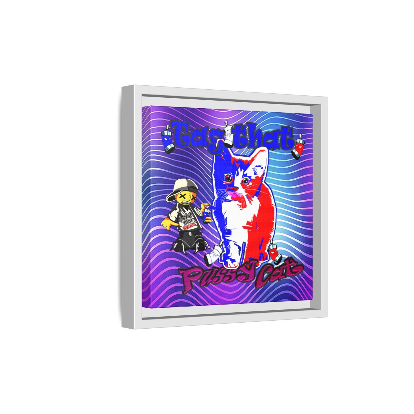 tag that - framed canvas art (purple wave)