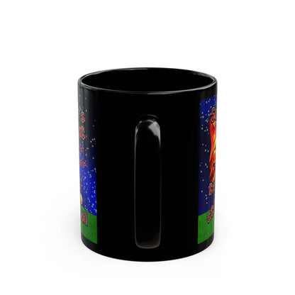 schrodinger's cat - Black Mug ('snoops' background)