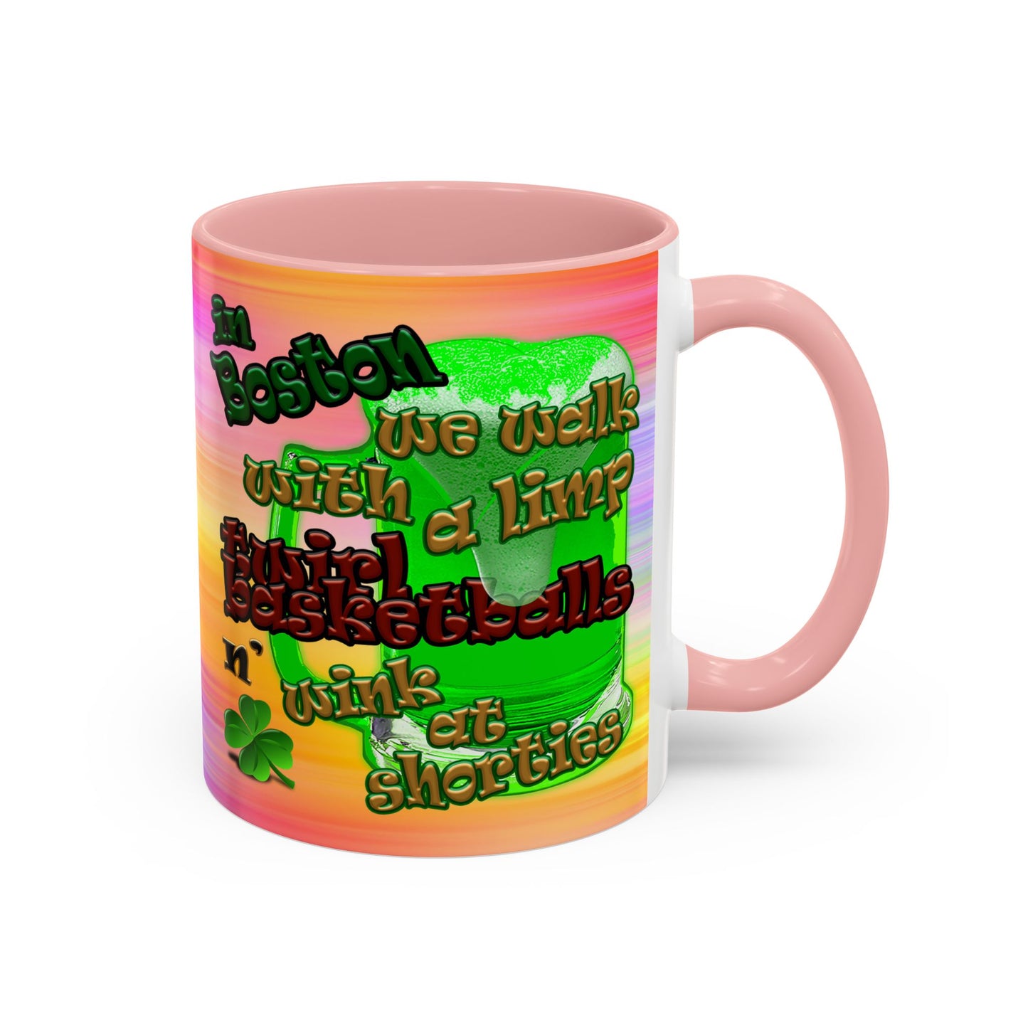 celtics logo - Accent Mug (color blur)