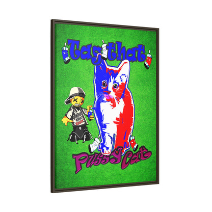 tag that - framed canvas art (green turf)