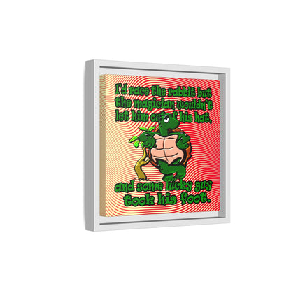 turtle race - framed canvas art (yellow-orange wave)
