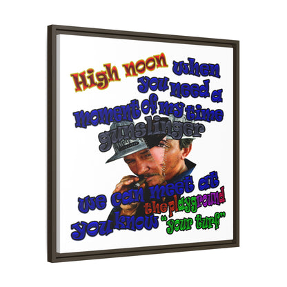 high noon - framed canvas art (white)
