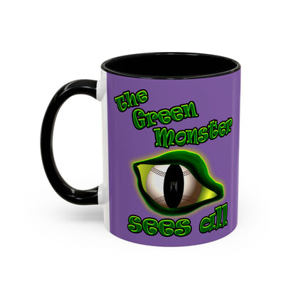 green monster - Accent Mug (light purple)
