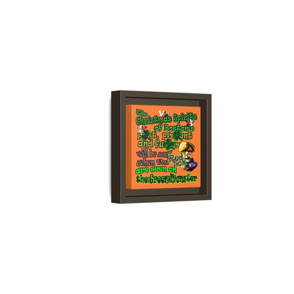 christmas spirits of boston - framed canvas art (crusta)