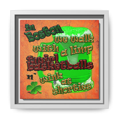 celtics logo - framed canvas art (burnt orange)
