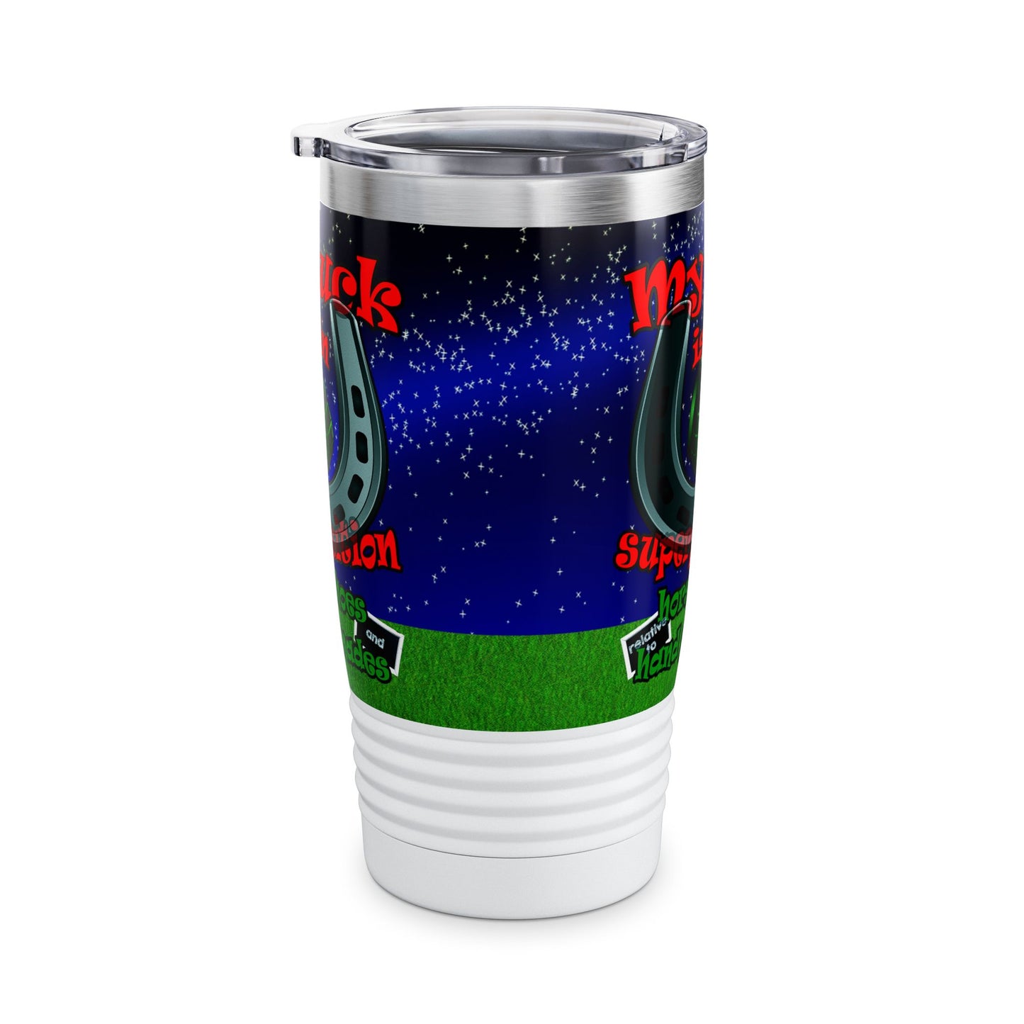my luck - Ringneck Tumbler, 20oz ('snoops' background)