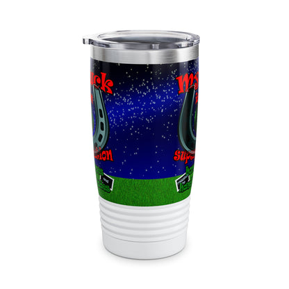 my luck - Ringneck Tumbler, 20oz ('snoops' background)