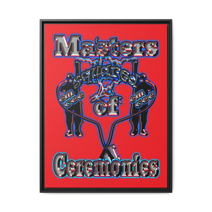 em cee squared - framed canvas art (red)