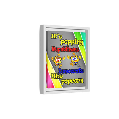 popping like popcorn - framed canvas art (rainbow split)