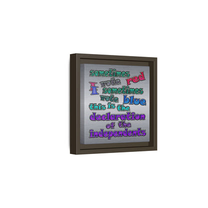 declaration of the independents - framed canvas art (brushed nickel)