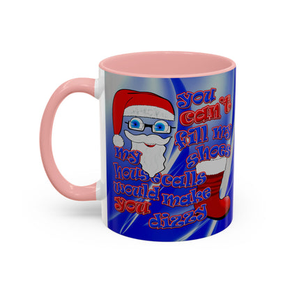 santa's shoes - Accent Mug (blue-white wave)
